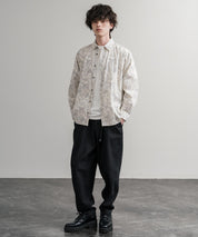 Upscape Audience 日本製/国産プリントブロードワンウォッシュレギュラーカラー長袖テーパードシャツ AUD6664 14960