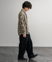 Upscape Audience 日本製/国産プリントブロードワンウォッシュレギュラーカラー長袖テーパードシャツ AUD6664 14960