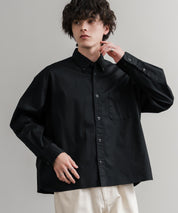 Upscape Audience 日本製/国産遠州7オンスチノクロスボタンダウンボクシークロップド長袖シャツ AUD6666 14961
