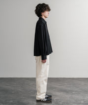 Upscape Audience 日本製/国産遠州7オンスチノクロスボタンダウンボクシークロップド長袖シャツ AUD6666 14961