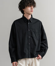 Upscape Audience 日本製/国産遠州7オンスチノクロスボタンダウンボクシークロップド長袖シャツ AUD6666 14961