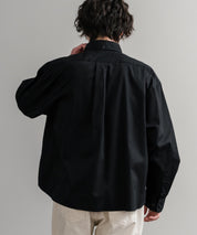 Upscape Audience 日本製/国産遠州7オンスチノクロスボタンダウンボクシークロップド長袖シャツ AUD6666 14961