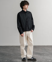 Upscape Audience 日本製/国産遠州7オンスチノクロスボタンダウンボクシークロップド長袖シャツ AUD6666 14961