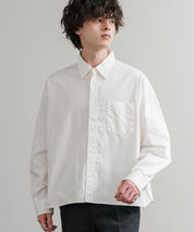 Upscape Audience 日本製/国産遠州7オンスチノクロスボタンダウンボクシークロップド長袖シャツ AUD6666 14961