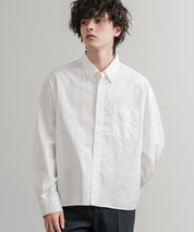 Upscape Audience 日本製/国産遠州7オンスチノクロスボタンダウンボクシークロップド長袖シャツ AUD6666 14961