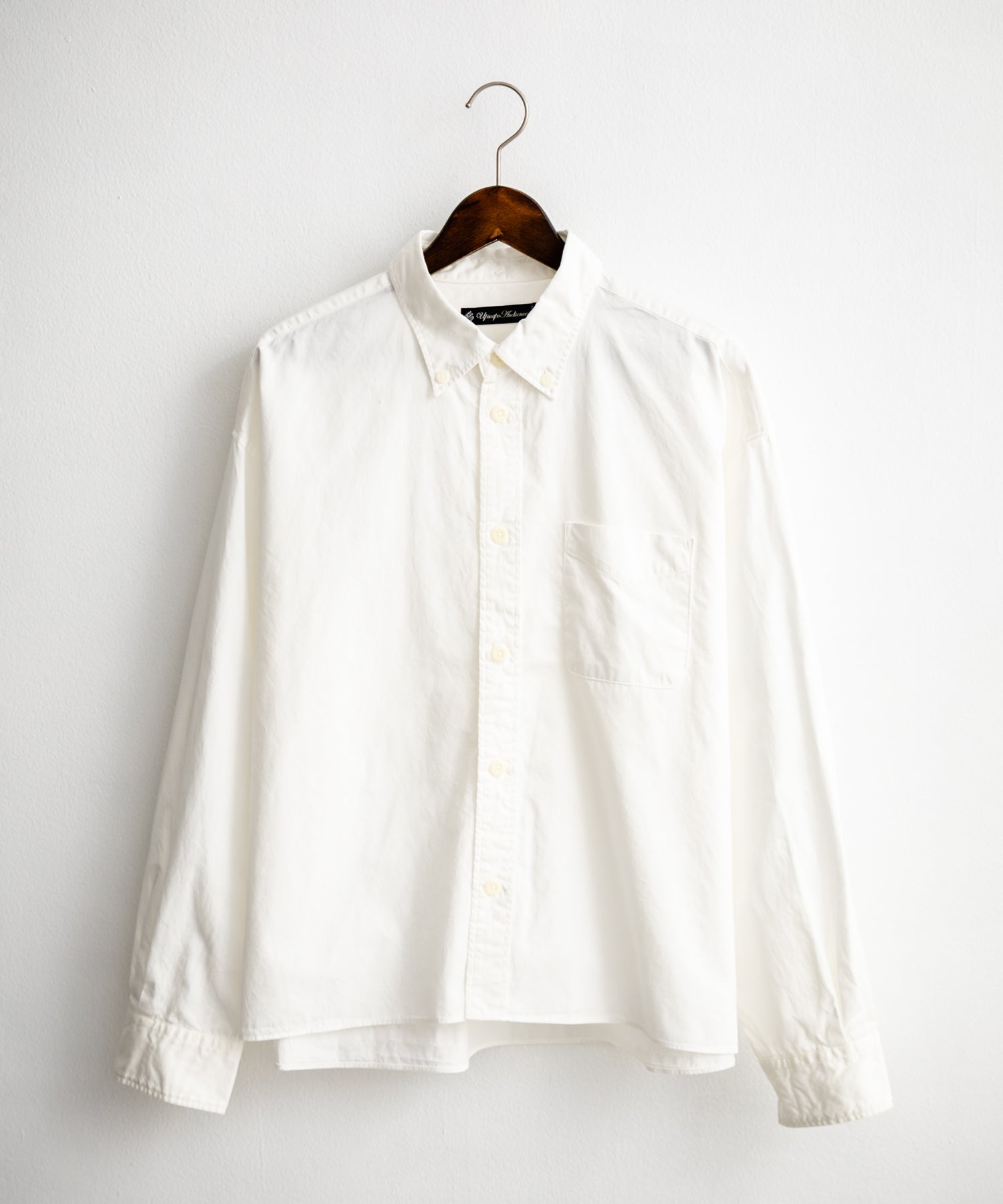 Upscape Audience 日本製/国産遠州7オンスチノクロスボタンダウンボクシークロップド長袖シャツ AUD6666 14961