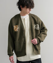 KRIFF MAYER クリフメイヤー もちのび虎刺繍Vネックニットカーディガン 2523100 14964