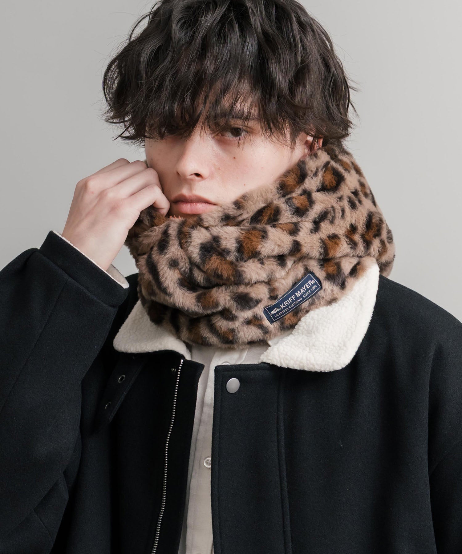 KRIFF MAYER クリフメイヤー ニンジャりん2WAYリバーシブルフード型ネックウォーマー ボアフードウォーマー J2527845 14965