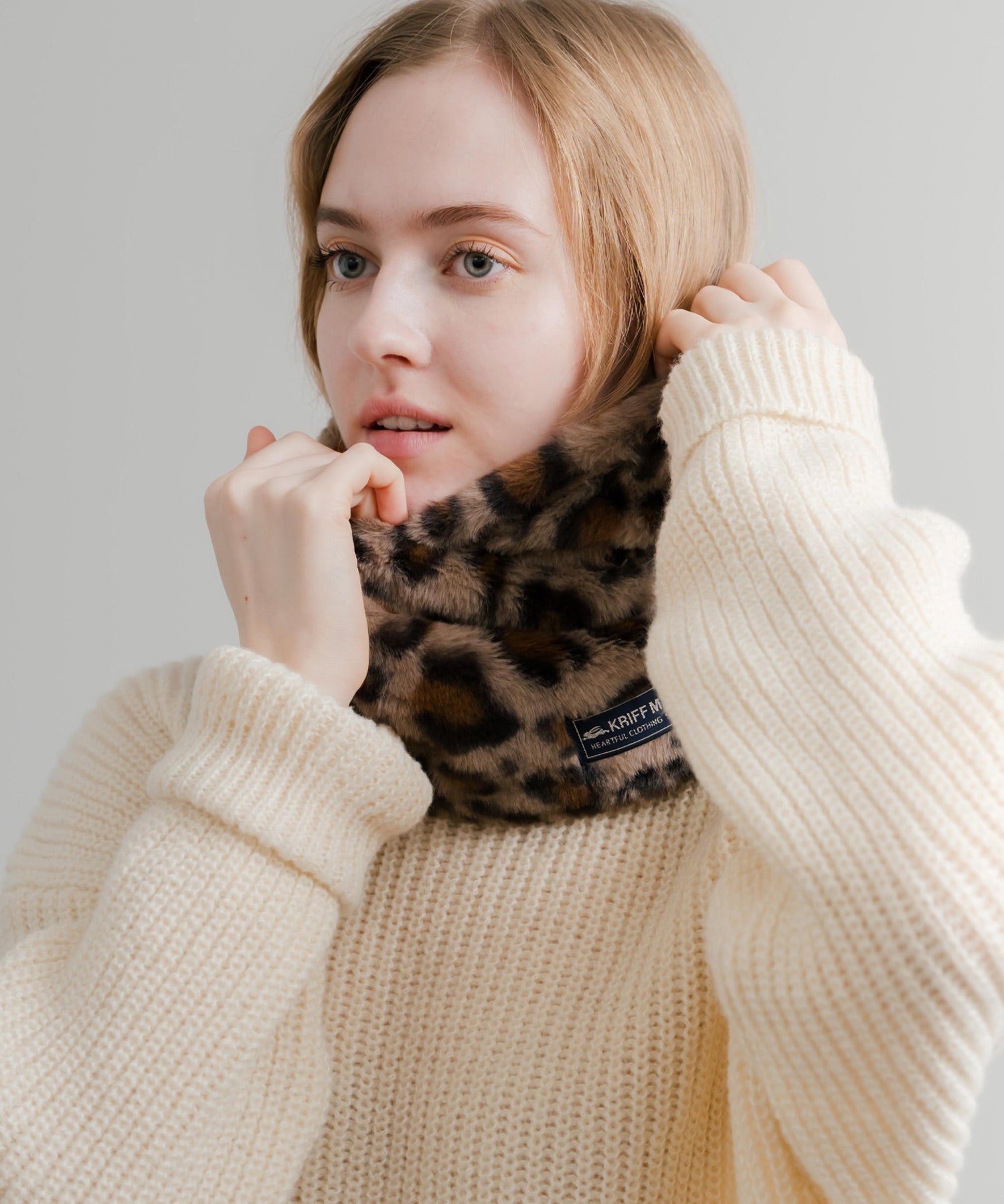 KRIFF MAYER クリフメイヤー ニンジャりん2WAYリバーシブルフード型ネックウォーマー ボアフードウォーマー J2527845 14965