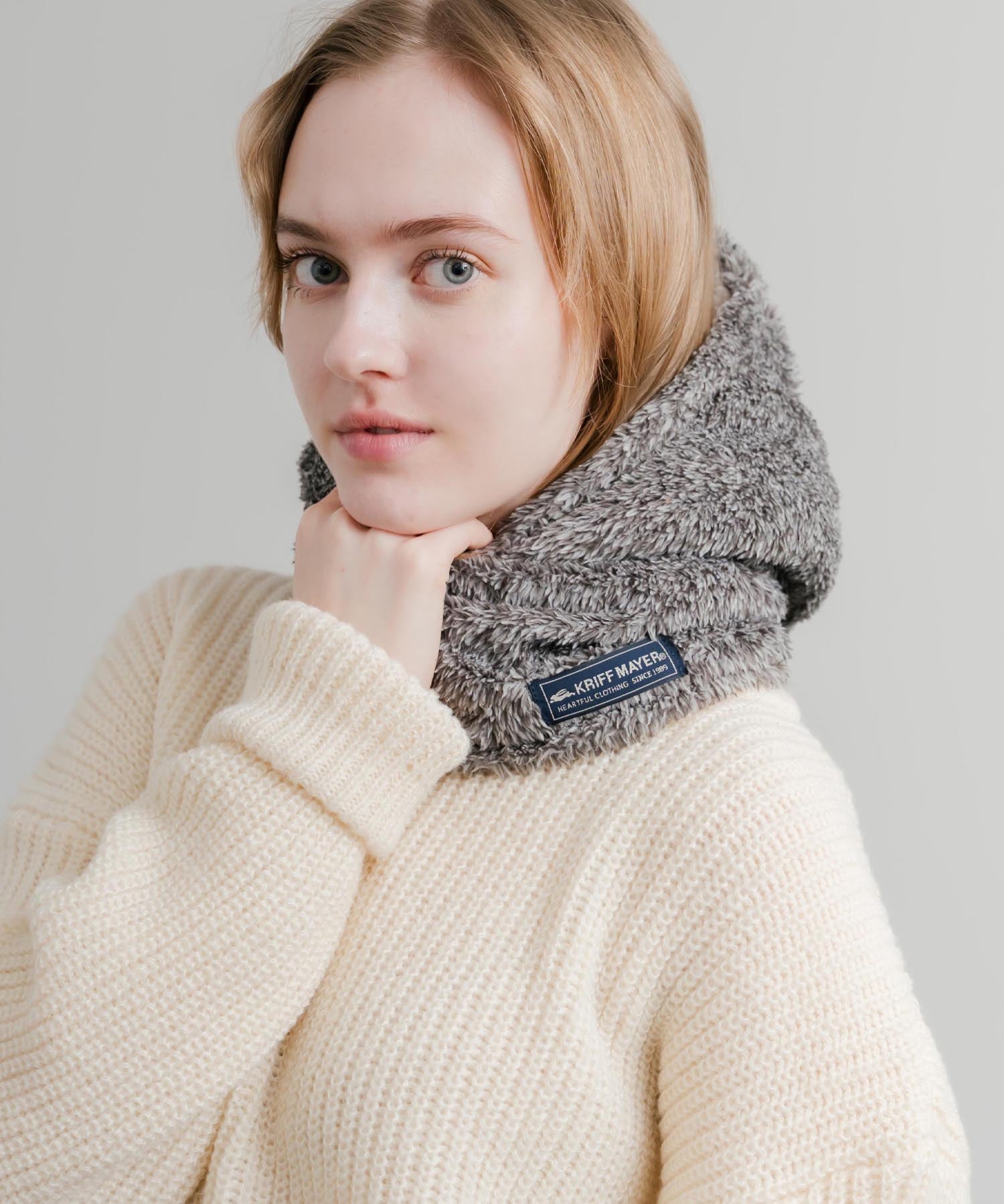 KRIFF MAYER クリフメイヤー ニンジャりん2WAYリバーシブルフード型ネックウォーマー ボアフードウォーマー J2527845 14965