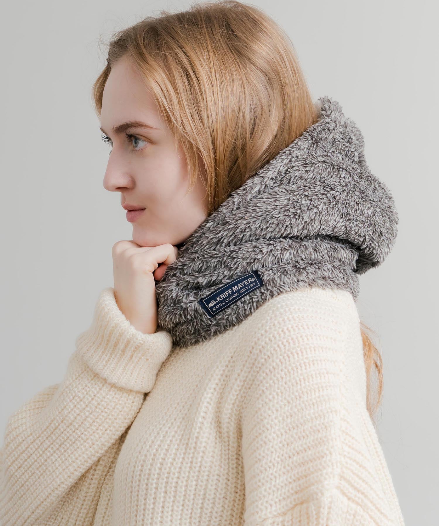 KRIFF MAYER クリフメイヤー ニンジャりん2WAYリバーシブルフード型ネックウォーマー ボアフードウォーマー J2527845 14965