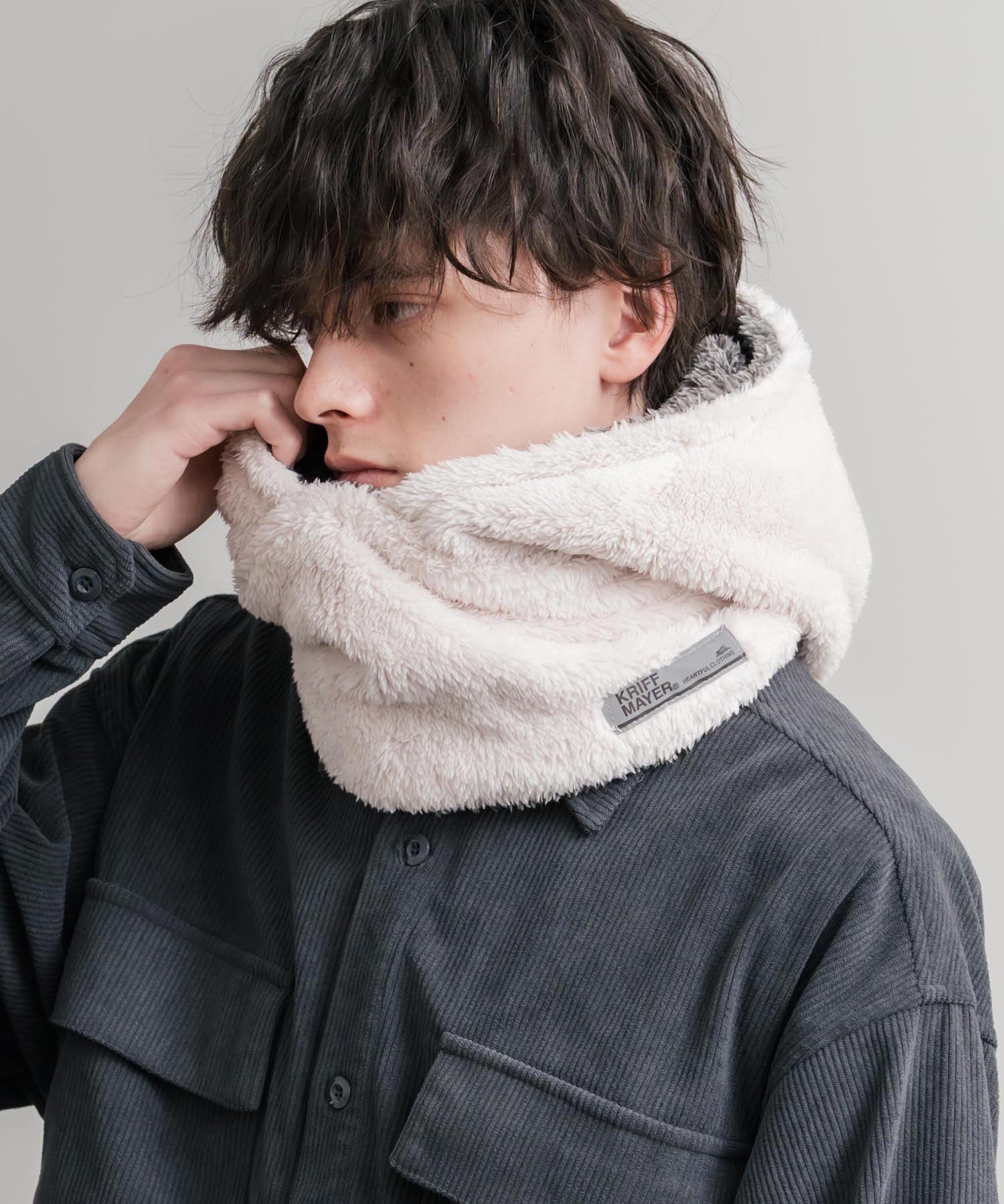 KRIFF MAYER クリフメイヤー ニンジャりん2WAYリバーシブルフード型ネックウォーマー ボアフードウォーマー J2527845 14965