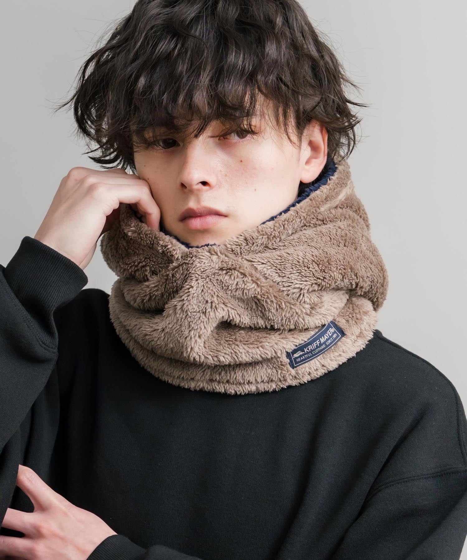 KRIFF MAYER クリフメイヤー ニンジャりん2WAYリバーシブルフード型ネックウォーマー ボアフードウォーマー J2527845 14965