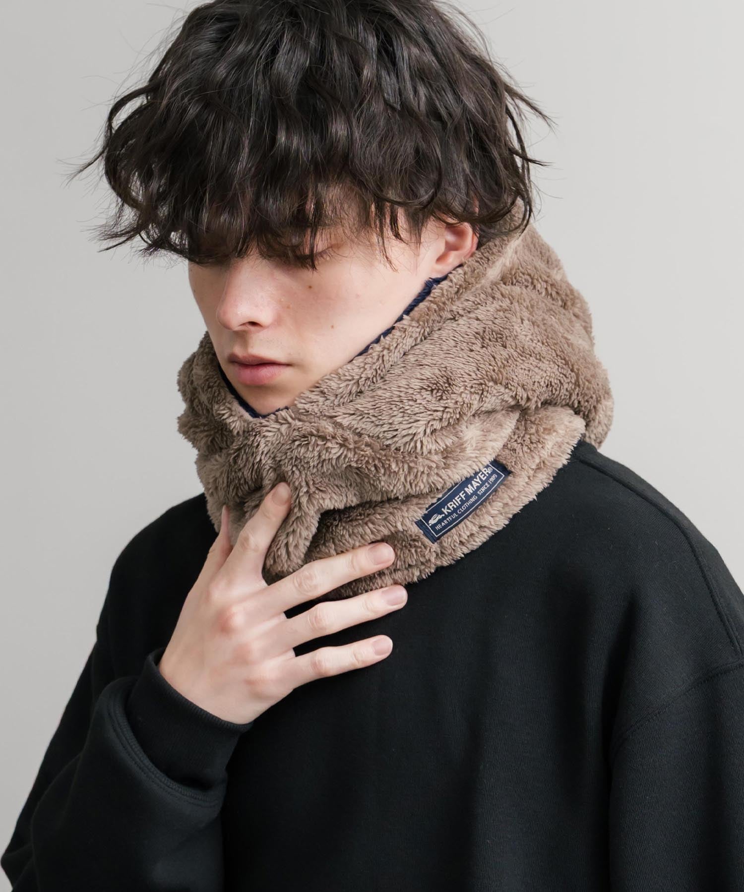 KRIFF MAYER クリフメイヤー ニンジャりん2WAYリバーシブルフード型ネックウォーマー ボアフードウォーマー J2527845 14965