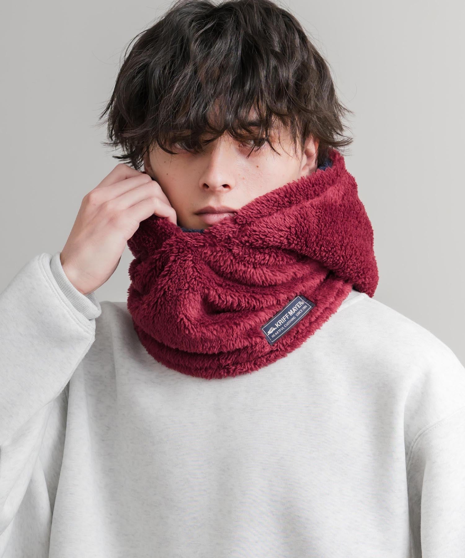 KRIFF MAYER クリフメイヤー ニンジャりん2WAYリバーシブルフード型ネックウォーマー ボアフードウォーマー J2527845 14965