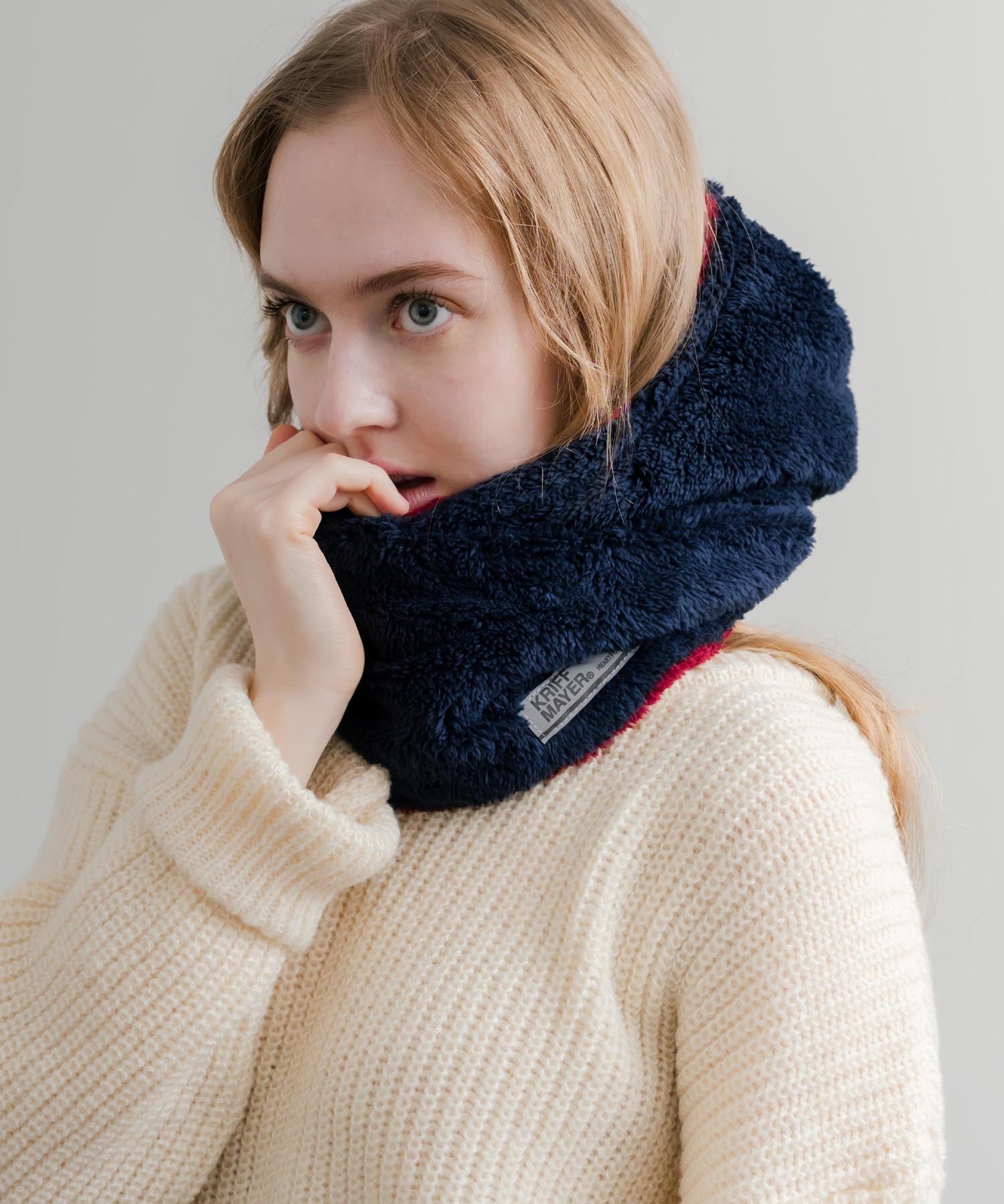 KRIFF MAYER クリフメイヤー ニンジャりん2WAYリバーシブルフード型ネックウォーマー ボアフードウォーマー J2527845 14965