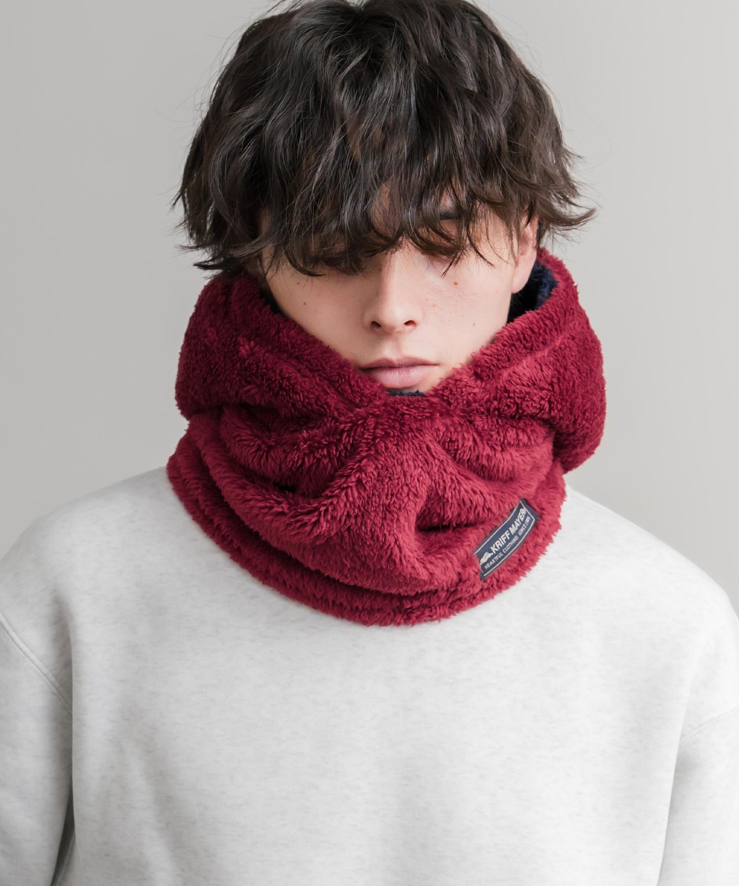 KRIFF MAYER クリフメイヤー ニンジャりん2WAYリバーシブルフード型ネックウォーマー ボアフードウォーマー J2527845 14965