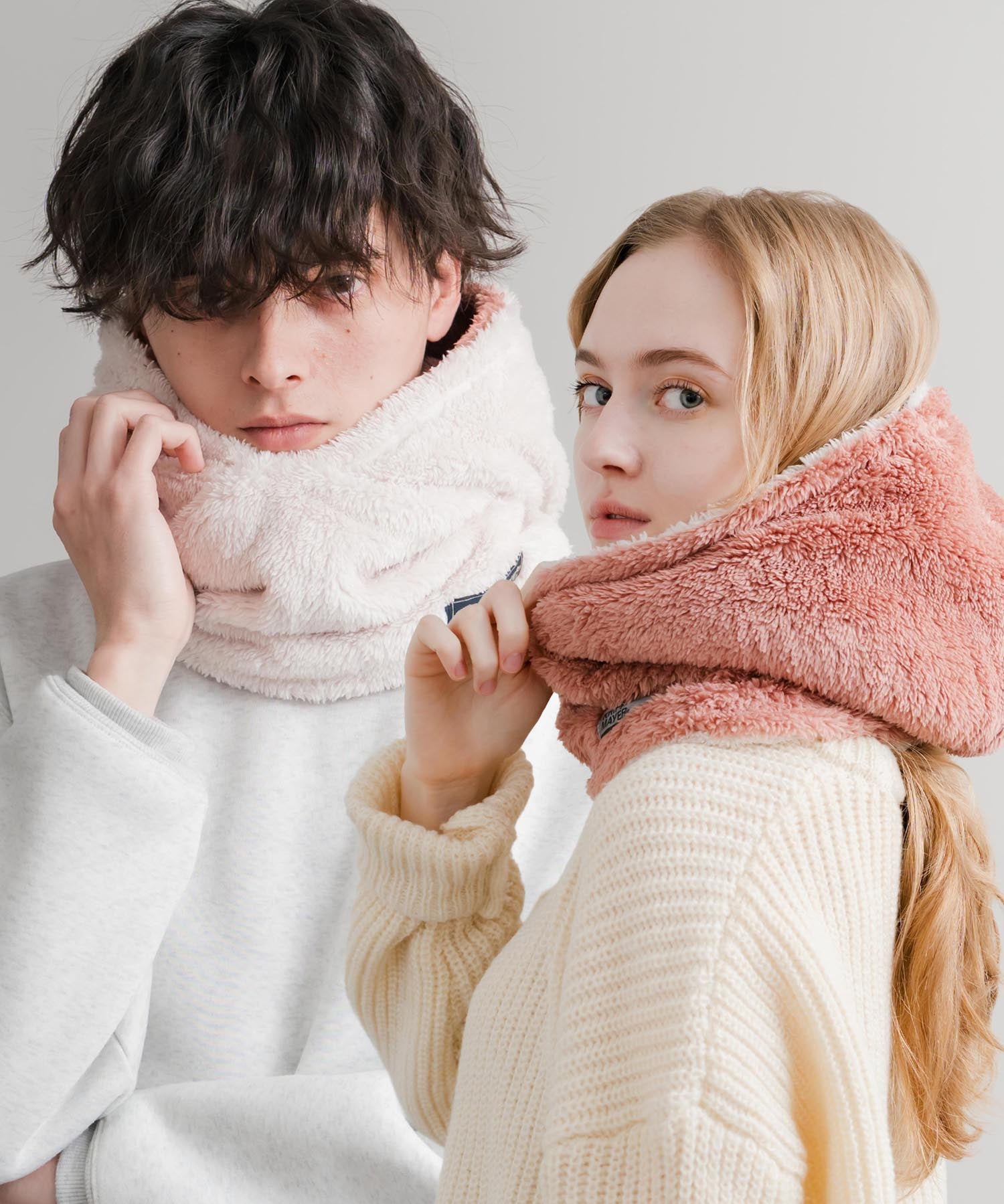 KRIFF MAYER クリフメイヤー ニンジャりん2WAYリバーシブルフード型ネックウォーマー ボアフードウォーマー J2527845 14965