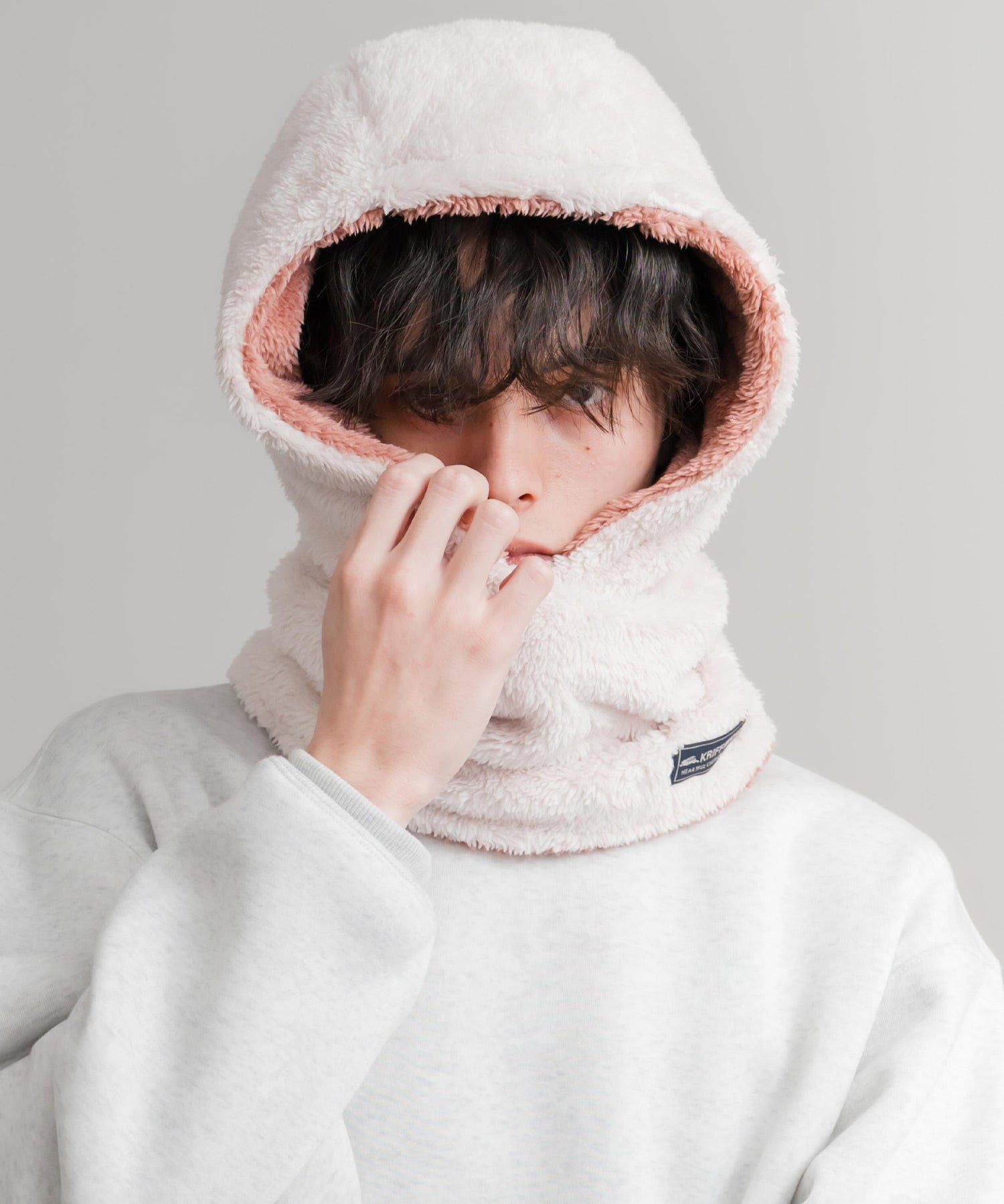 KRIFF MAYER クリフメイヤー ニンジャりん2WAYリバーシブルフード型ネックウォーマー ボアフードウォーマー J2527845 14965