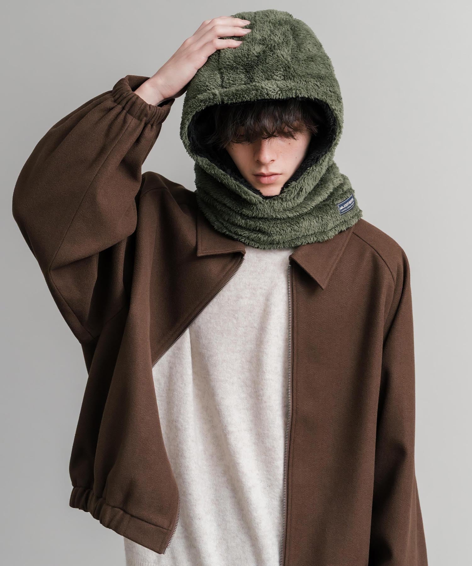 KRIFF MAYER クリフメイヤー ニンジャりん2WAYリバーシブルフード型ネックウォーマー ボアフードウォーマー J2527845 14965