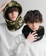 KRIFF MAYER クリフメイヤー ニンジャりん2WAYリバーシブルフード型ネックウォーマー ボアフードウォーマー J2527845 14965