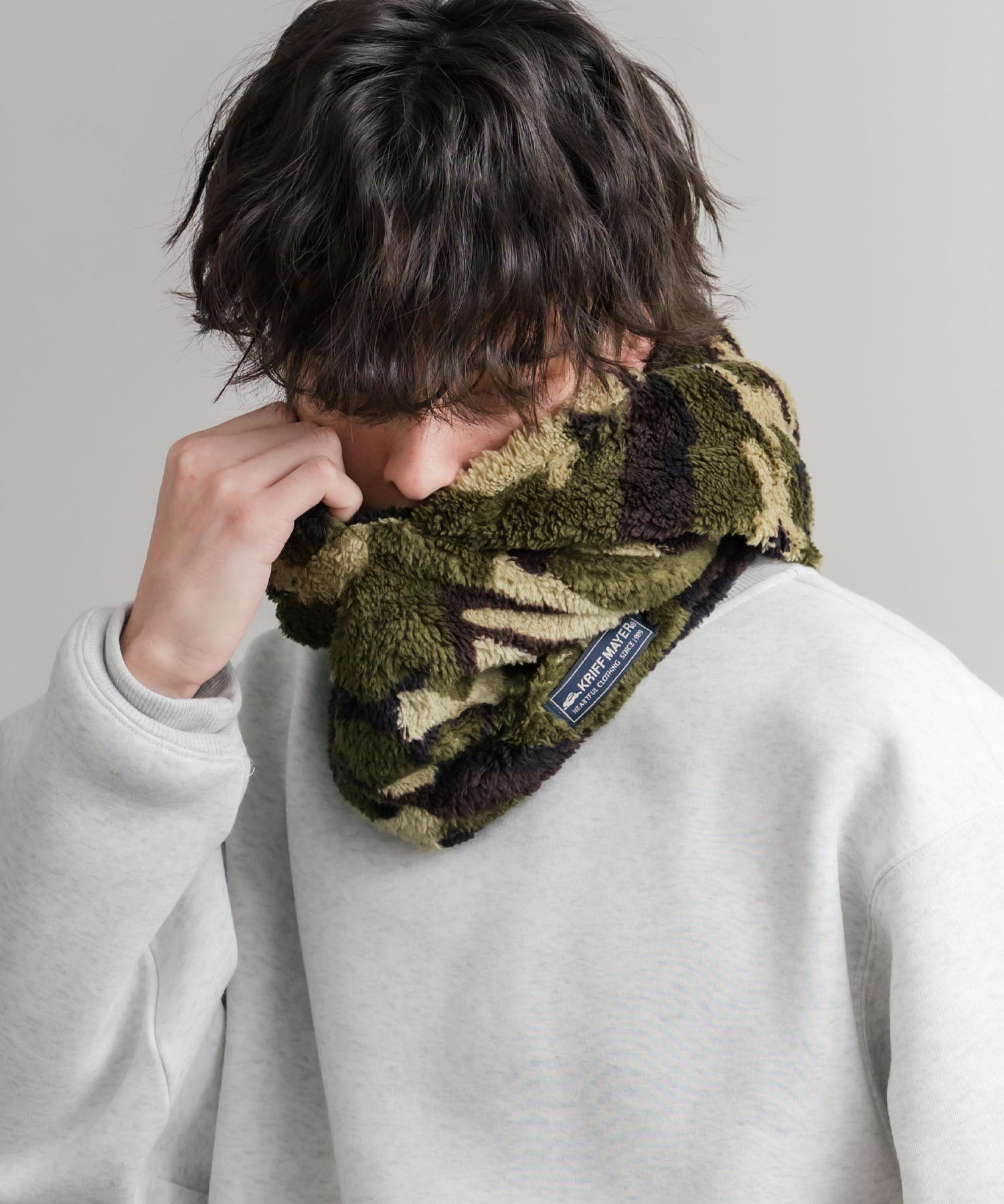 KRIFF MAYER クリフメイヤー ニンジャりん2WAYリバーシブルフード型ネックウォーマー ボアフードウォーマー J2527845 14965
