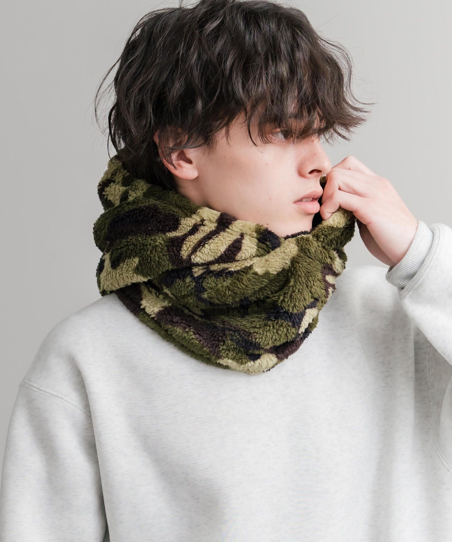 KRIFF MAYER クリフメイヤー ニンジャりん2WAYリバーシブルフード型ネックウォーマー ボアフードウォーマー J2527845 14965