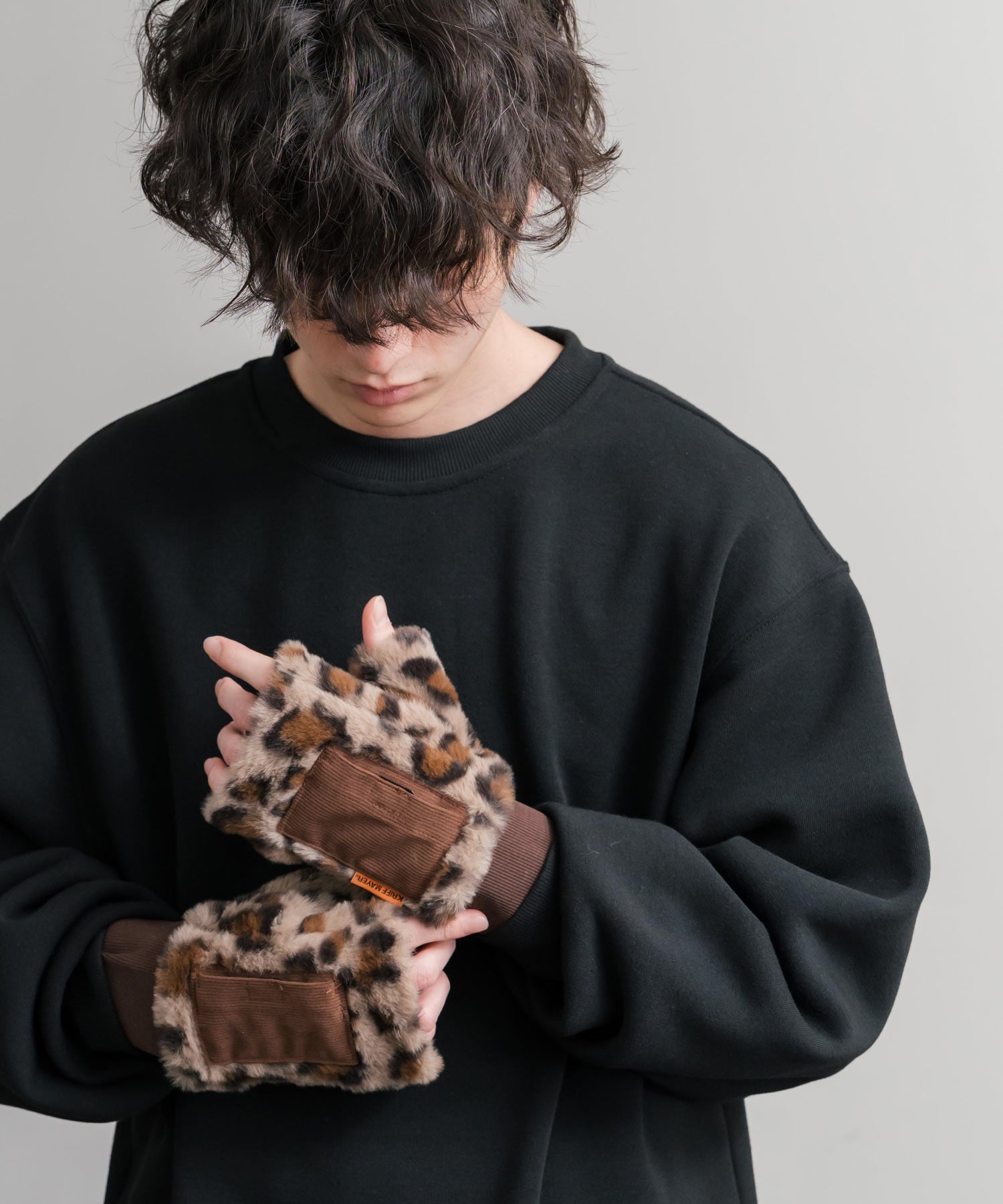 KRIFF MAYER クリフメイヤー デミグラブハンドウォーマー/フィンガーレスボア手袋 2527806 14966