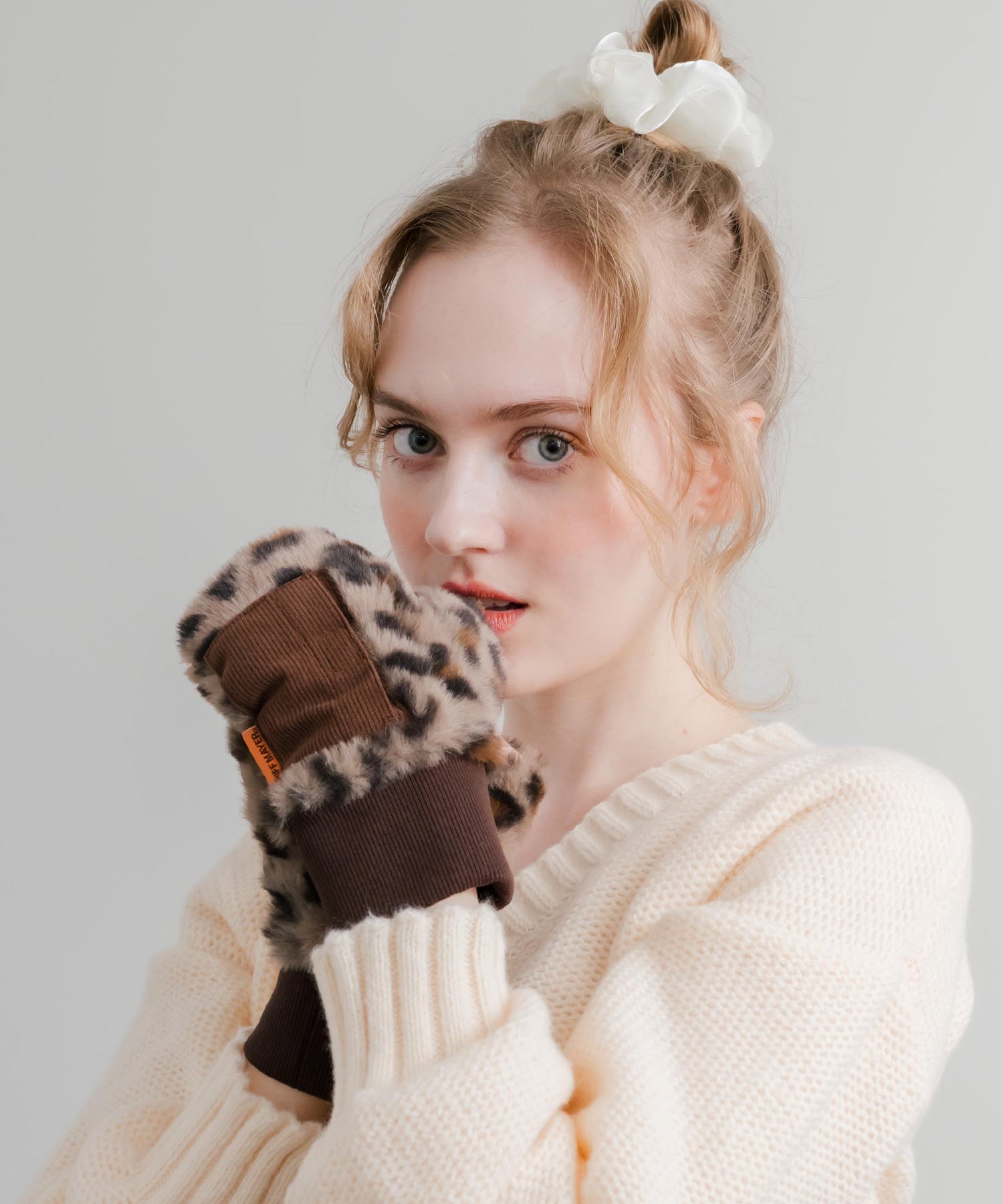 KRIFF MAYER クリフメイヤー デミグラブハンドウォーマー/フィンガーレスボア手袋 2527806 14966