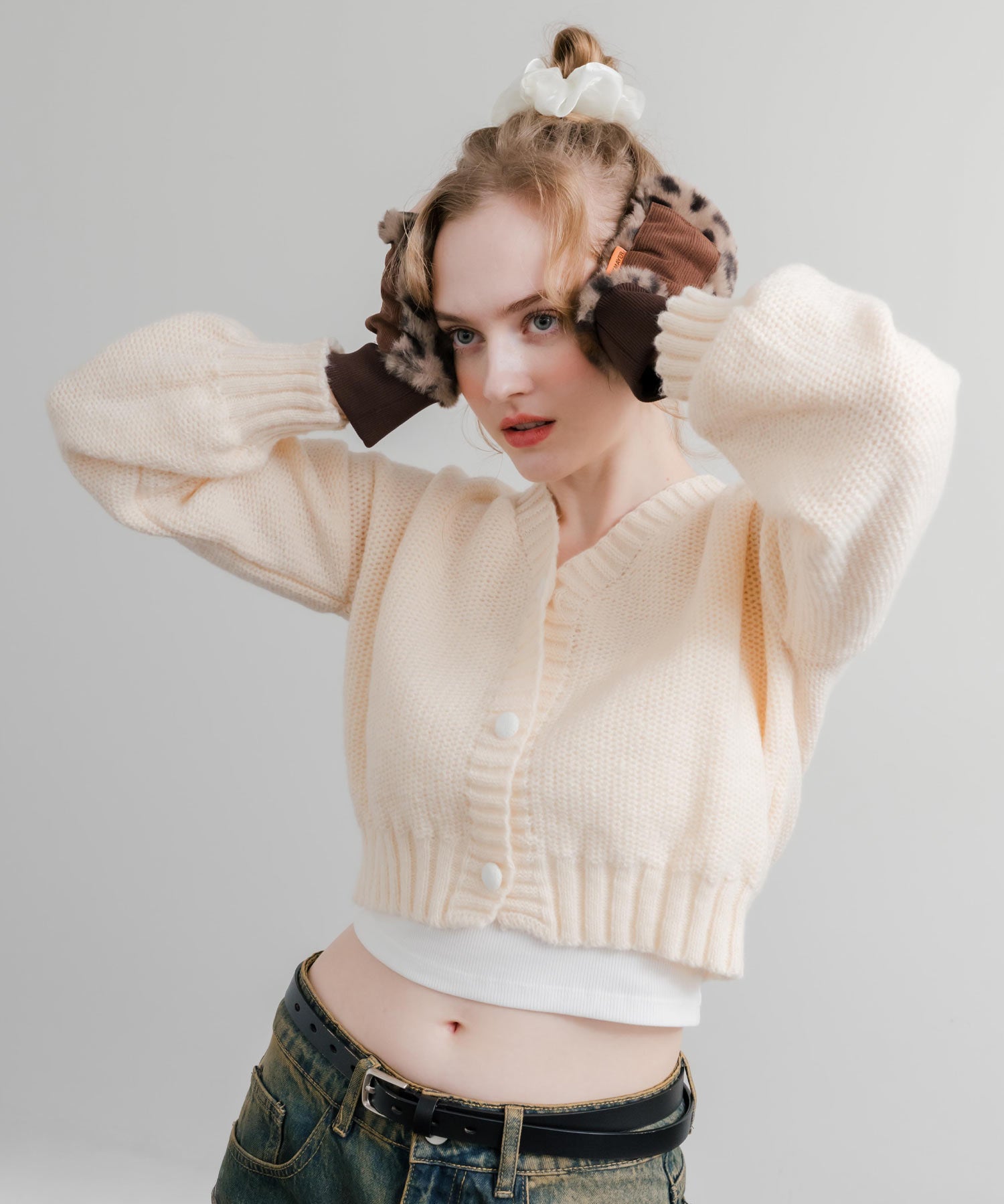 KRIFF MAYER クリフメイヤー デミグラブハンドウォーマー/フィンガーレスボア手袋 2527806 14966