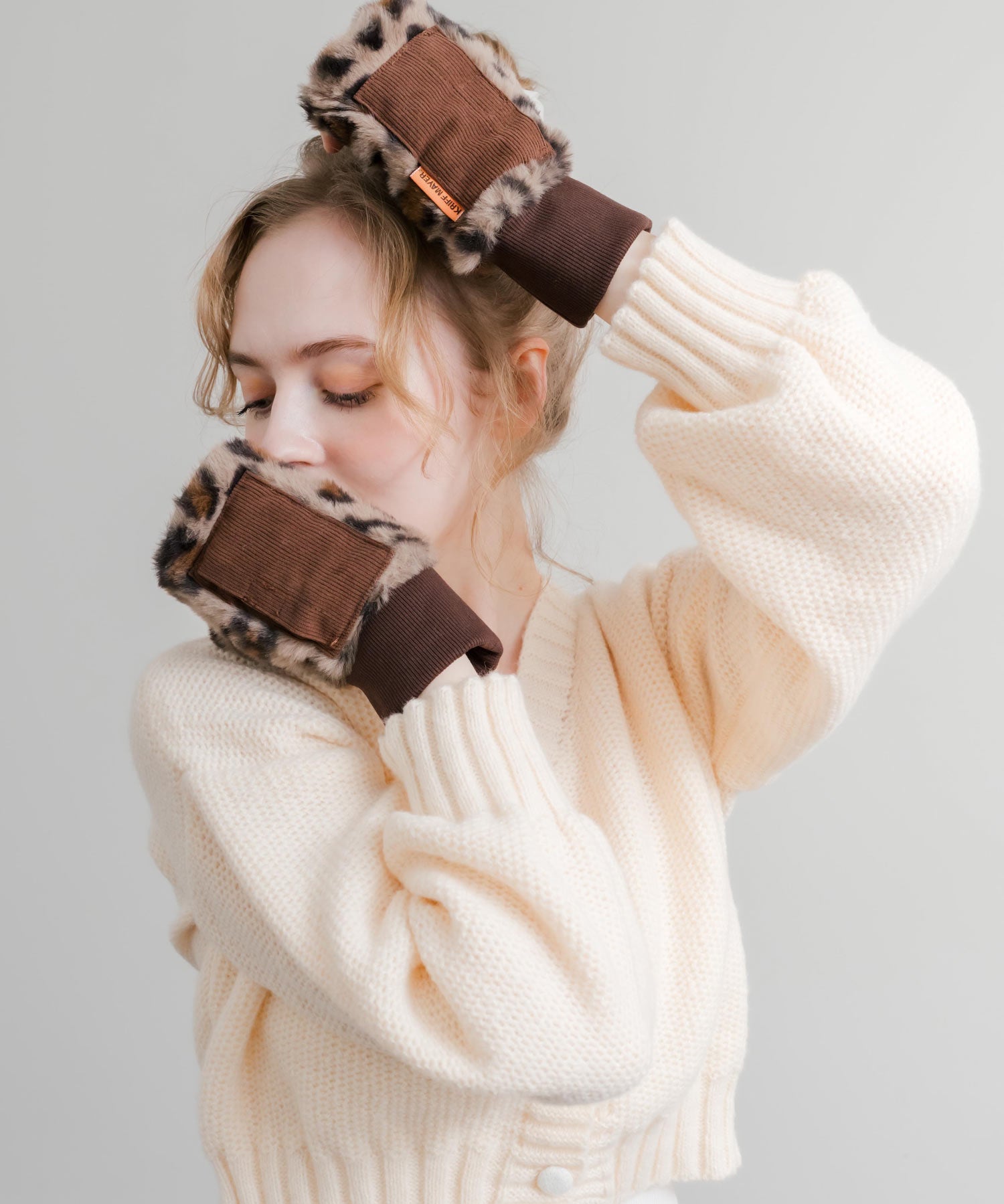 KRIFF MAYER クリフメイヤー デミグラブハンドウォーマー/フィンガーレスボア手袋 2527806 14966