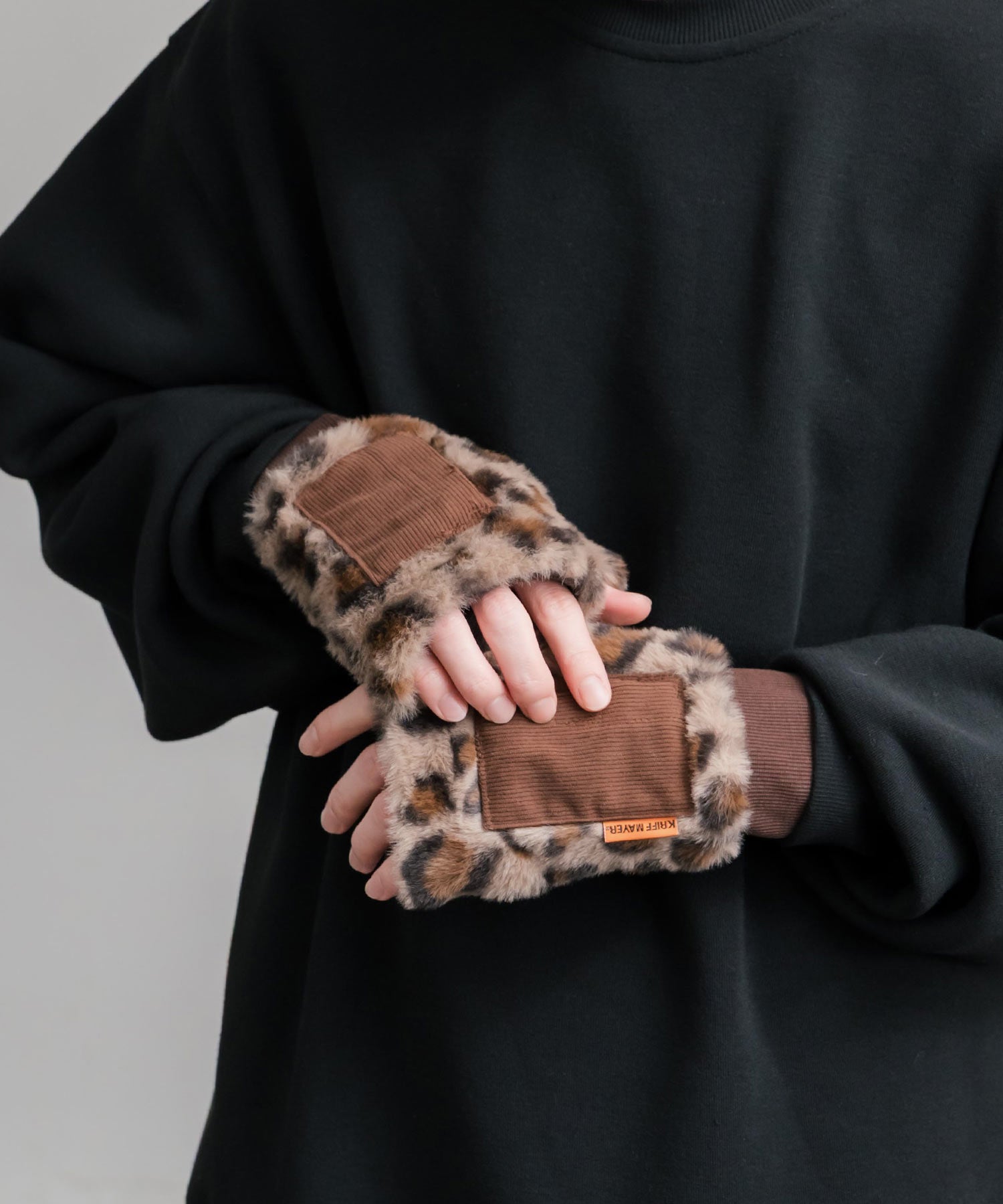 KRIFF MAYER クリフメイヤー デミグラブハンドウォーマー/フィンガーレスボア手袋 2527806 14966