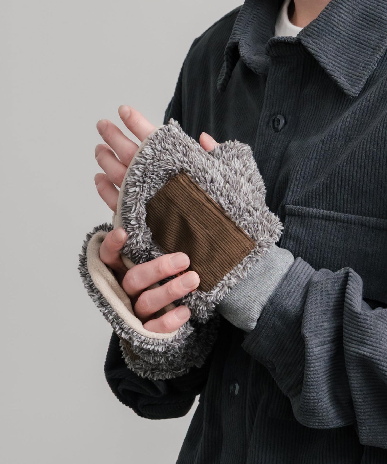 KRIFF MAYER クリフメイヤー デミグラブハンドウォーマー/フィンガーレスボア手袋 2527806 14966