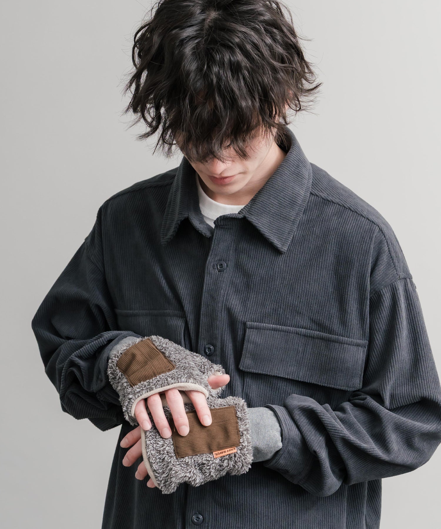 KRIFF MAYER クリフメイヤー デミグラブハンドウォーマー/フィンガーレスボア手袋 2527806 14966