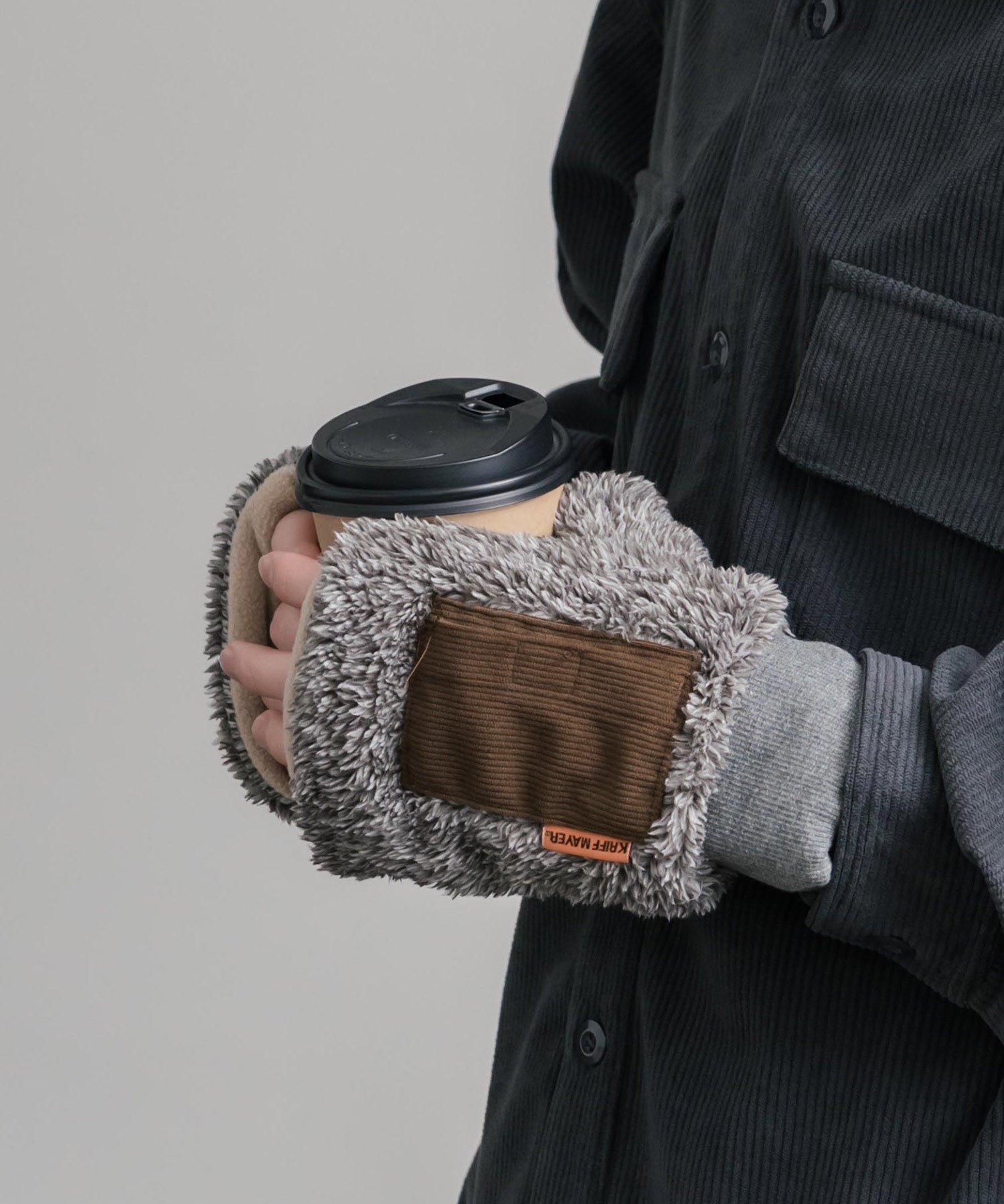 KRIFF MAYER クリフメイヤー デミグラブハンドウォーマー/フィンガーレスボア手袋 2527806 14966