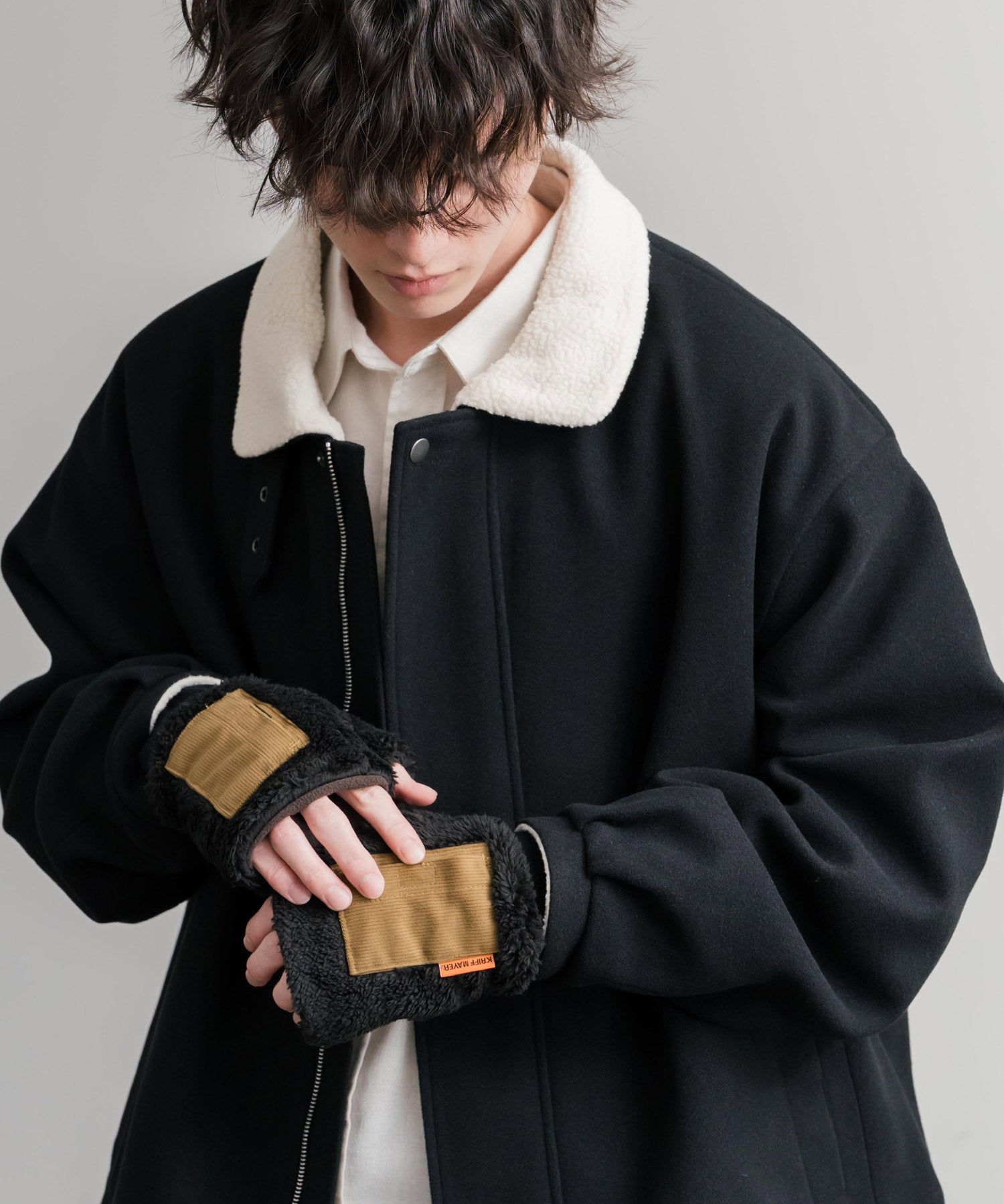 KRIFF MAYER クリフメイヤー デミグラブハンドウォーマー/フィンガーレスボア手袋 2527806 14966