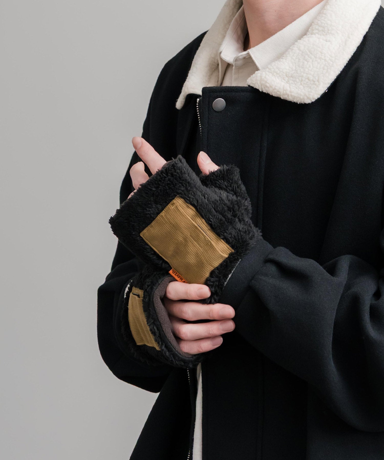 KRIFF MAYER クリフメイヤー デミグラブハンドウォーマー/フィンガーレスボア手袋 2527806 14966