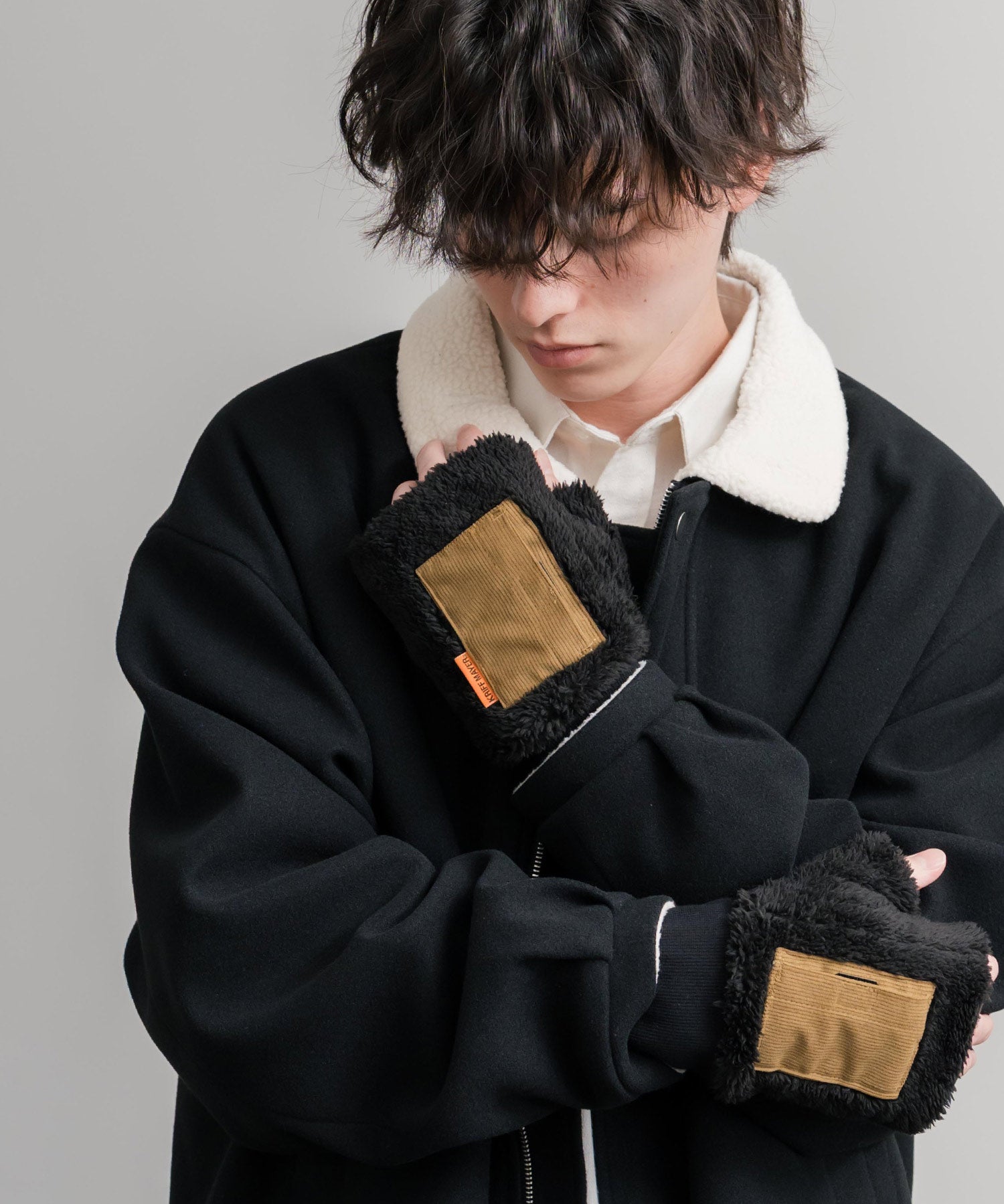 KRIFF MAYER クリフメイヤー デミグラブハンドウォーマー/フィンガーレスボア手袋 2527806 14966