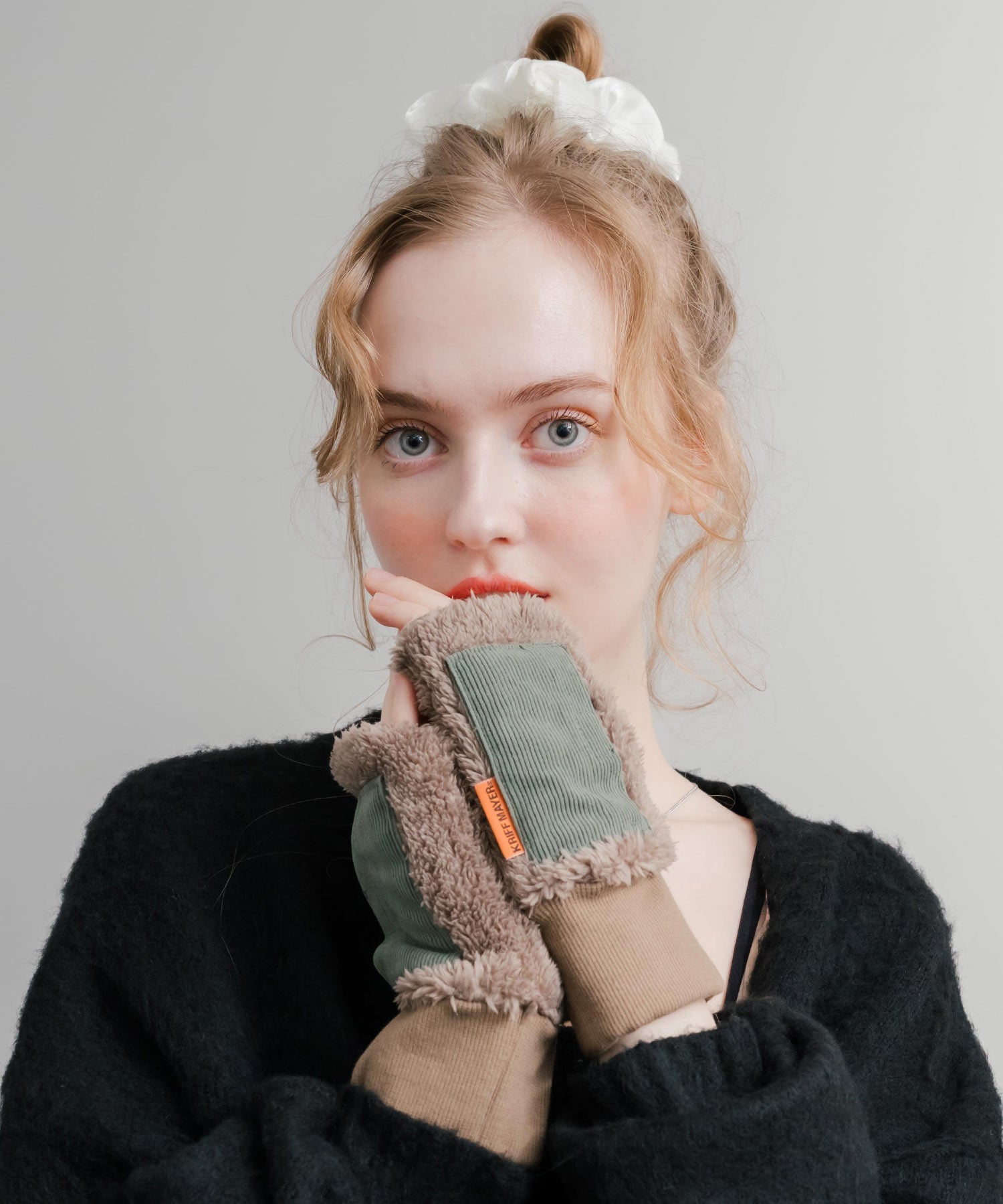 KRIFF MAYER クリフメイヤー デミグラブハンドウォーマー/フィンガーレスボア手袋 2527806 14966