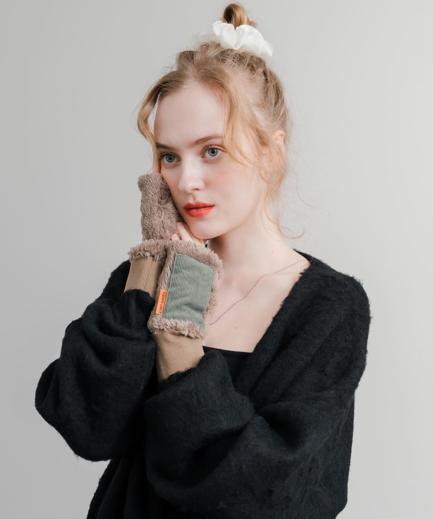 KRIFF MAYER クリフメイヤー デミグラブハンドウォーマー/フィンガーレスボア手袋 2527806 14966