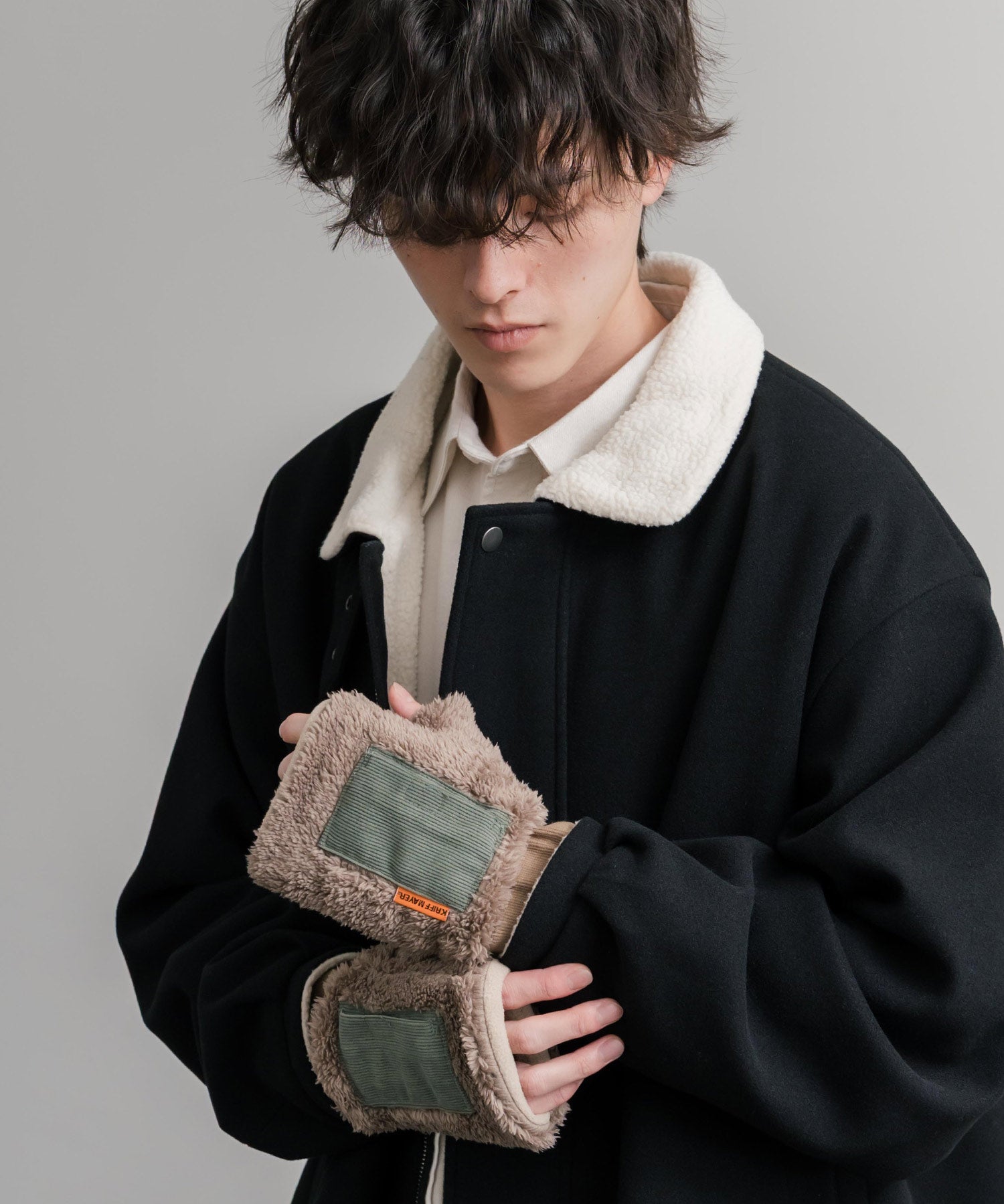 KRIFF MAYER クリフメイヤー デミグラブハンドウォーマー/フィンガーレスボア手袋 2527806 14966