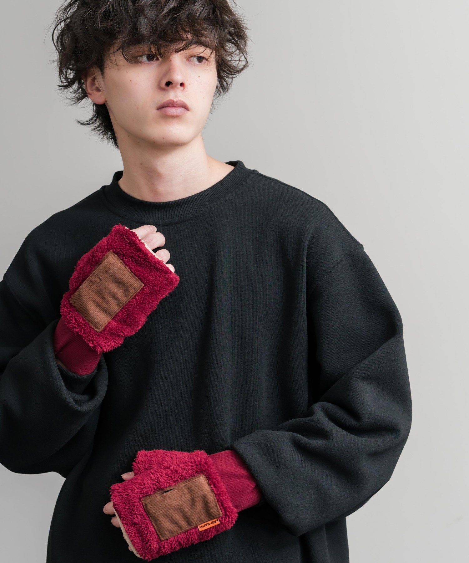 KRIFF MAYER クリフメイヤー デミグラブハンドウォーマー/フィンガーレスボア手袋 2527806 14966