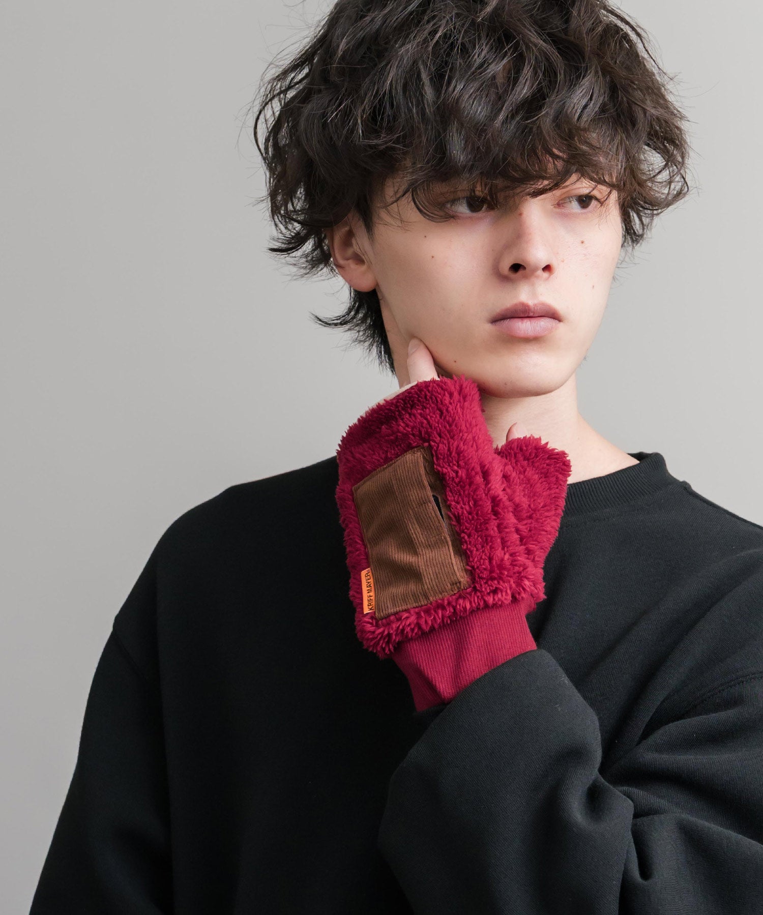 KRIFF MAYER クリフメイヤー デミグラブハンドウォーマー/フィンガーレスボア手袋 2527806 14966