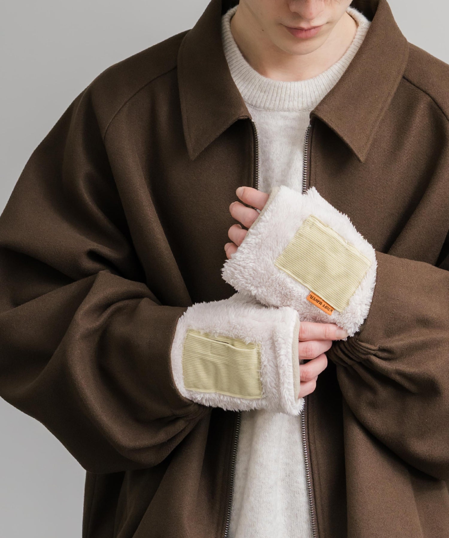 KRIFF MAYER クリフメイヤー デミグラブハンドウォーマー/フィンガーレスボア手袋 2527806 14966