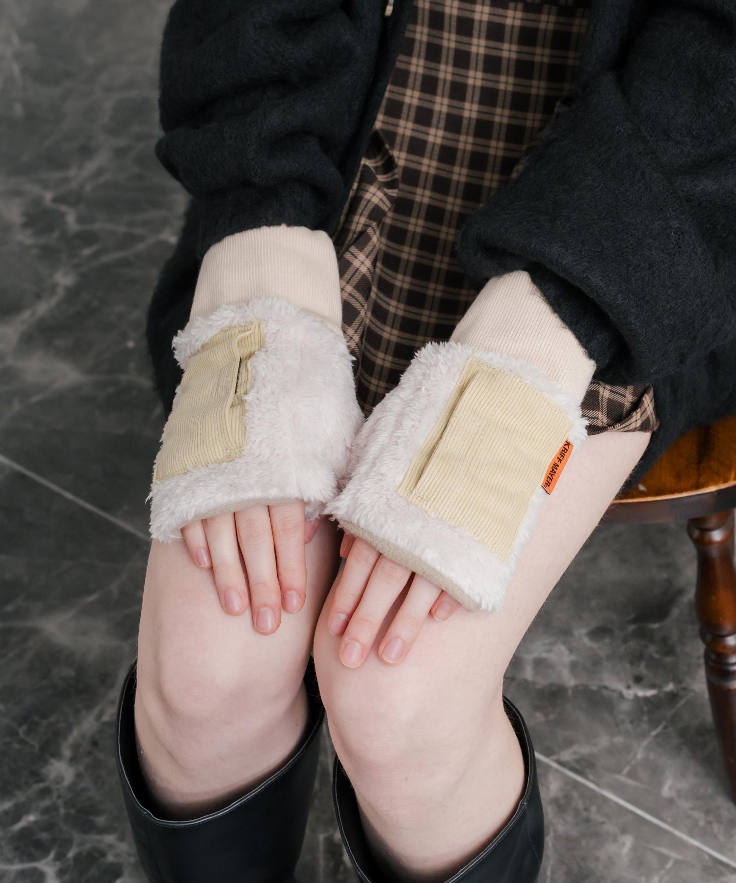 KRIFF MAYER クリフメイヤー デミグラブハンドウォーマー/フィンガーレスボア手袋 2527806 14966