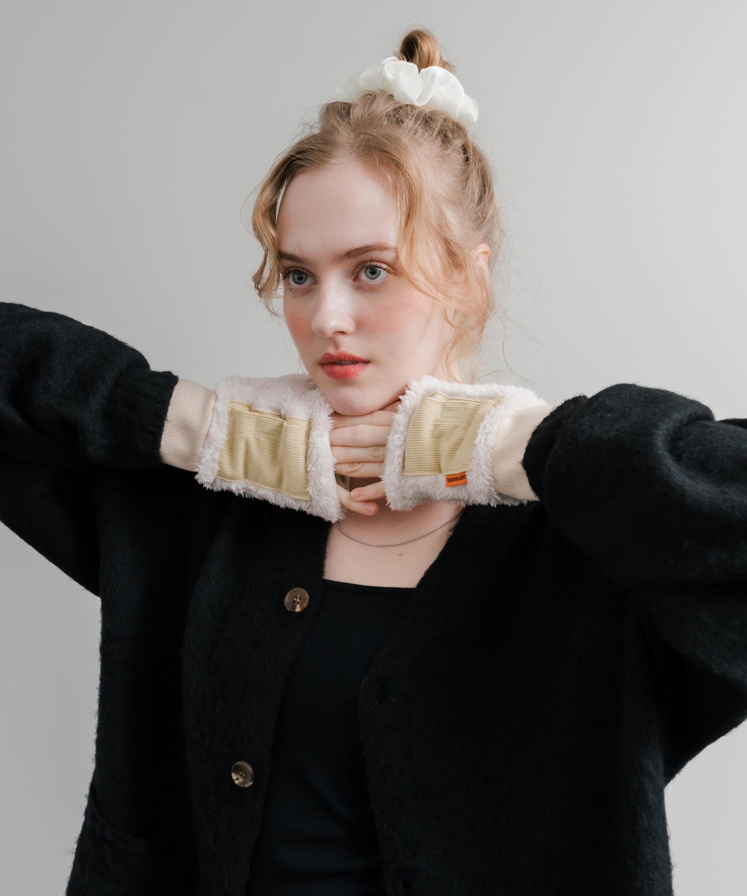 KRIFF MAYER クリフメイヤー デミグラブハンドウォーマー/フィンガーレスボア手袋 2527806 14966