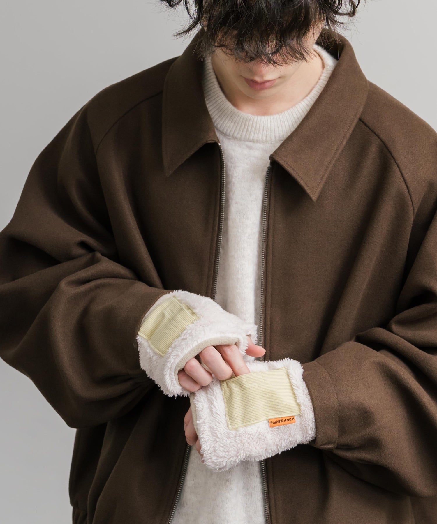 KRIFF MAYER クリフメイヤー デミグラブハンドウォーマー/フィンガーレスボア手袋 2527806 14966