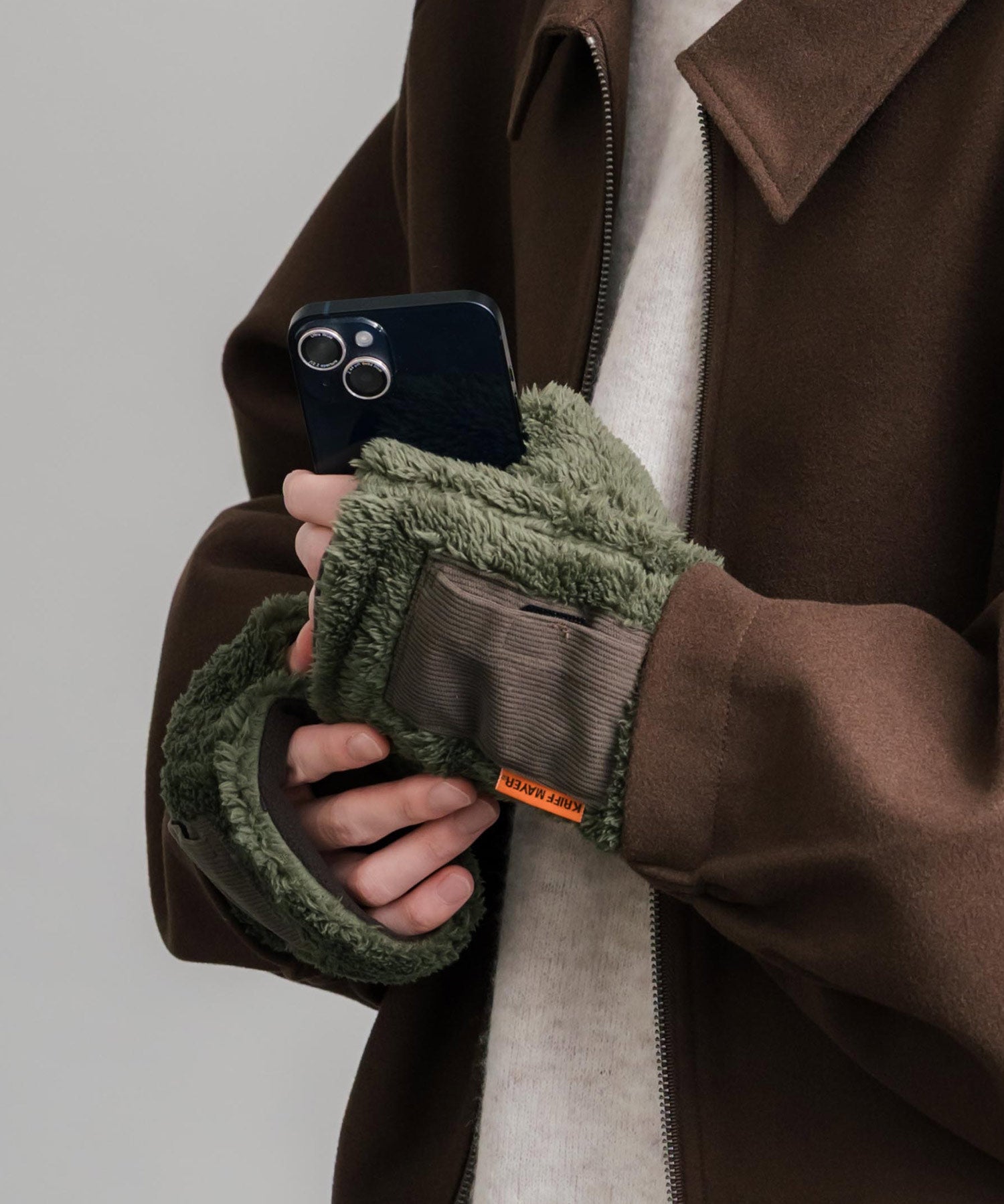 KRIFF MAYER クリフメイヤー デミグラブハンドウォーマー/フィンガーレスボア手袋 2527806 14966