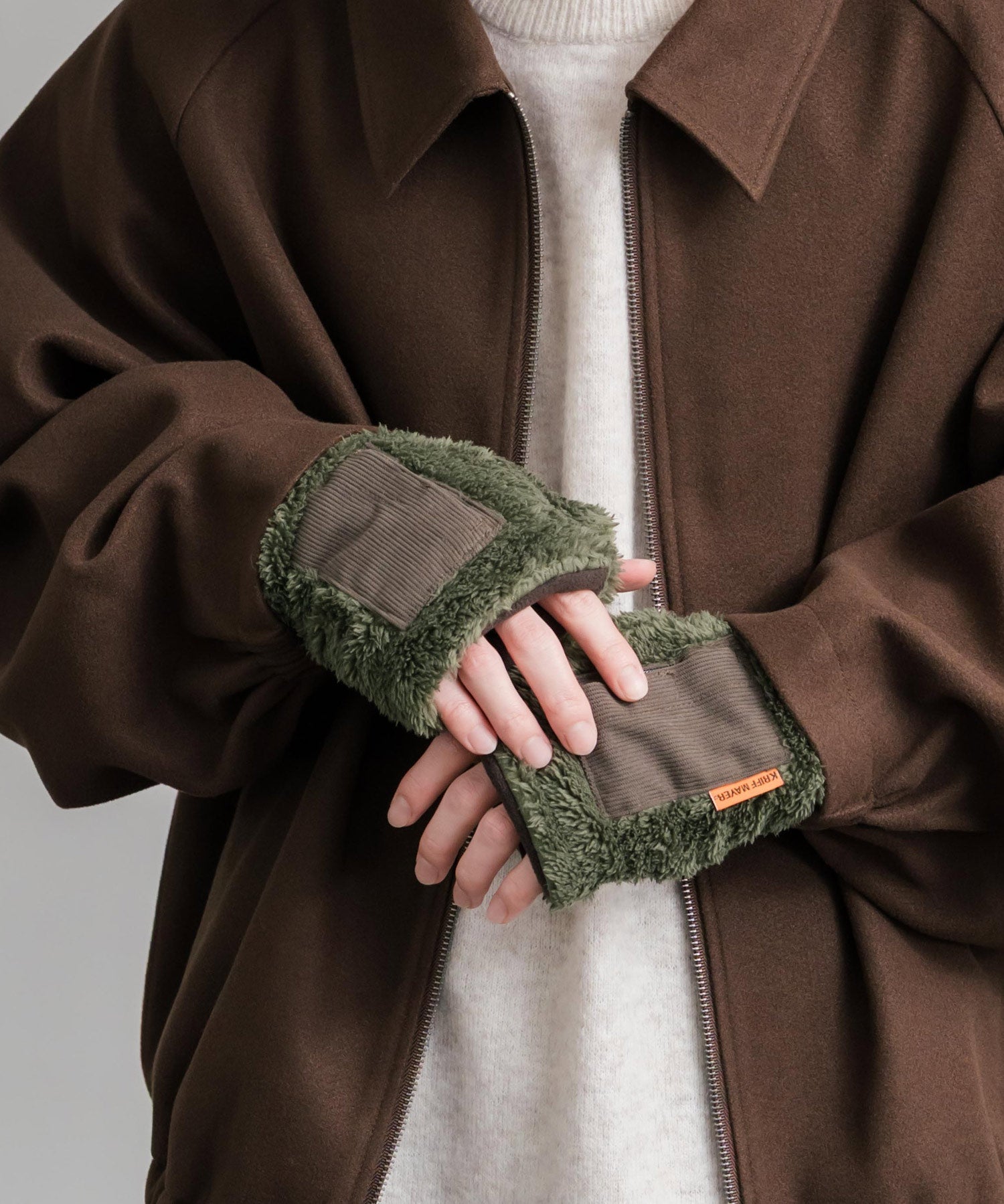 KRIFF MAYER クリフメイヤー デミグラブハンドウォーマー/フィンガーレスボア手袋 2527806 14966