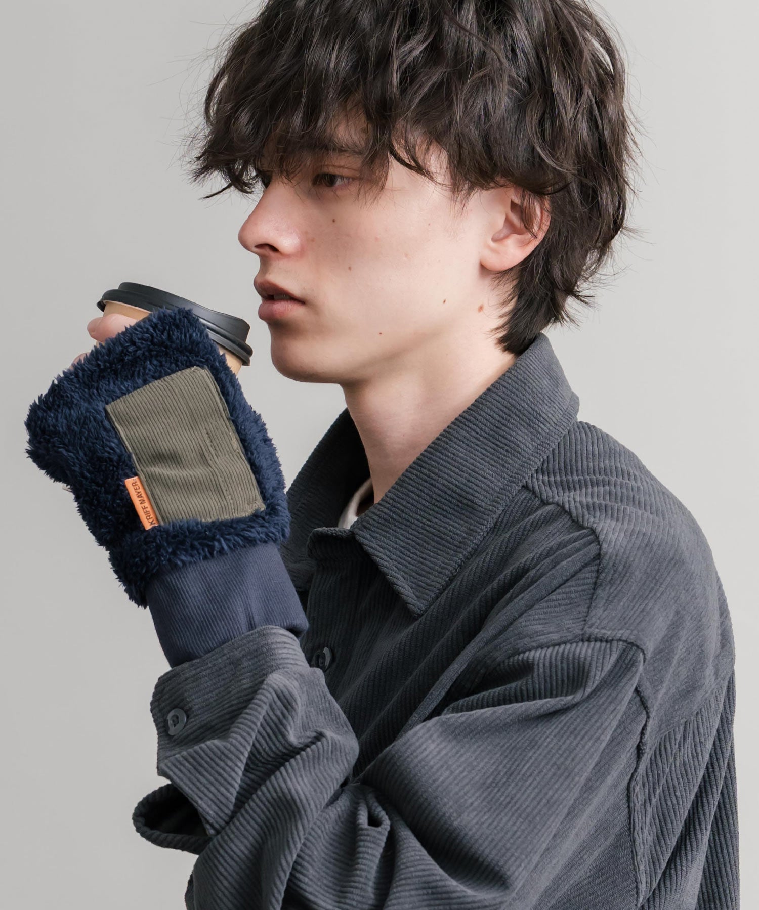 KRIFF MAYER クリフメイヤー デミグラブハンドウォーマー/フィンガーレスボア手袋 2527806 14966